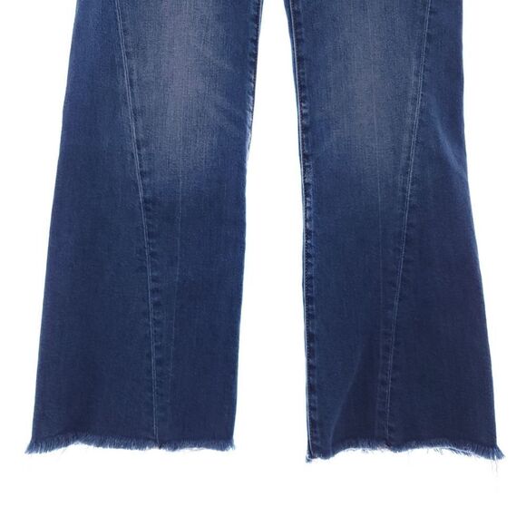 Pilcro and the Letterpress High Rise Flare Jeans Women's 25 Raw Hem OB712176 - Picture 2 of 8